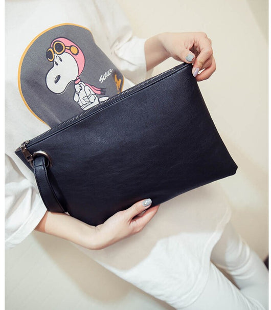 Bolsa Casual de Oficina en Cuero PU Grano Oscuro - Image 14