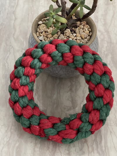 Juguete Masticable Navideño Tejido a Mano para Mascotas - Image 12