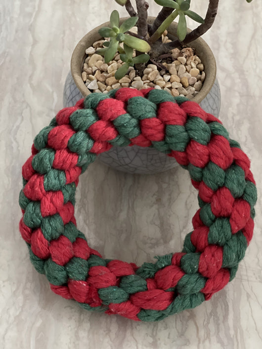 Juguete Masticable Navideño Tejido a Mano para Mascotas - Image 12