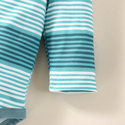 Conjunto Infantil de Dos Piezas con Romper a Rayas de Manga Larga - Image 12
