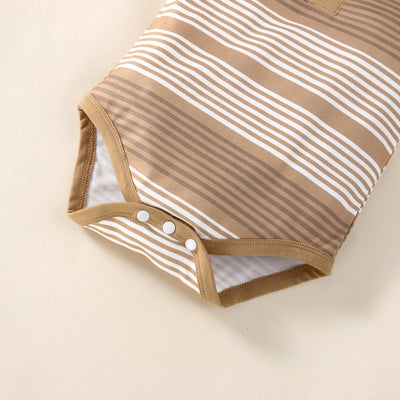 Conjunto Infantil de Dos Piezas con Romper a Rayas de Manga Larga - Image 16