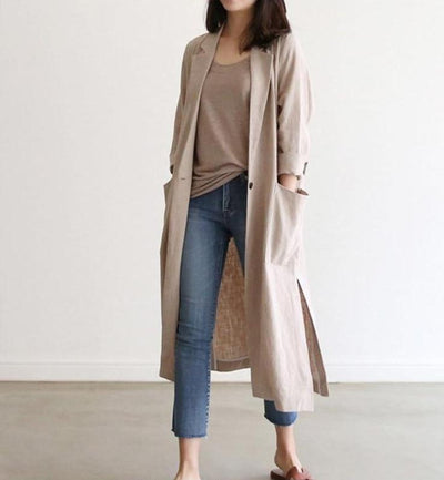 Traje Largo de Algodón y Lino para Mujer - Image 8