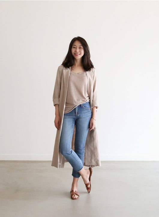 Traje Largo de Algodón y Lino para Mujer - Image 9