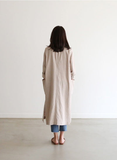 Traje Largo de Algodón y Lino para Mujer - Image 13