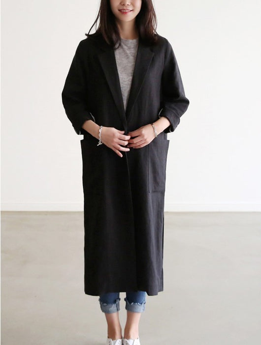 Traje Largo de Algodón y Lino para Mujer - Image 15