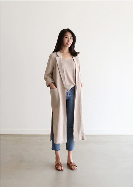 Traje Largo de Algodón y Lino para Mujer - Image 16
