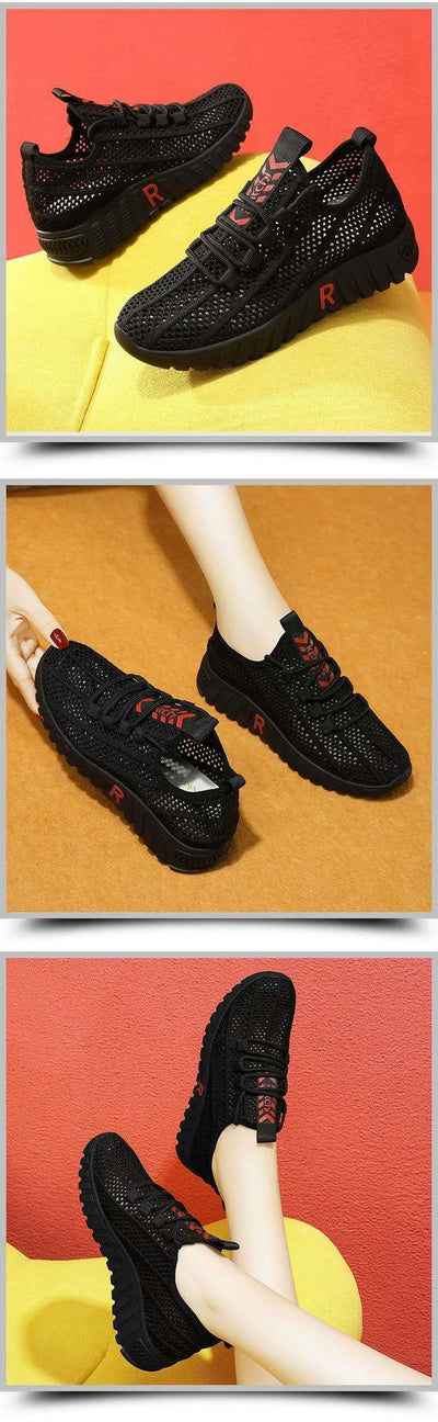 Zapatillas Deportivas Blancas para Mujer con Malla Transpirable y Plataforma - Image 10