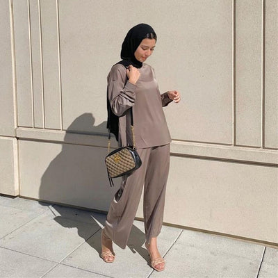 Traje Dos Piezas Elegante Estilo Oriente Medio - Image 27