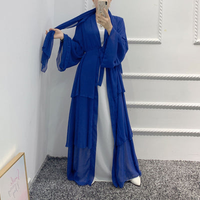 Bata Larga de Gasa Perla en Tres Capas - Vestido Fluido y Elegante - Image 42