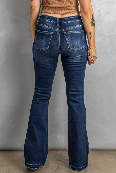 Jeans Talle Alto Slim Fit con Rotos Efecto Lavado para Mujer - Image 10