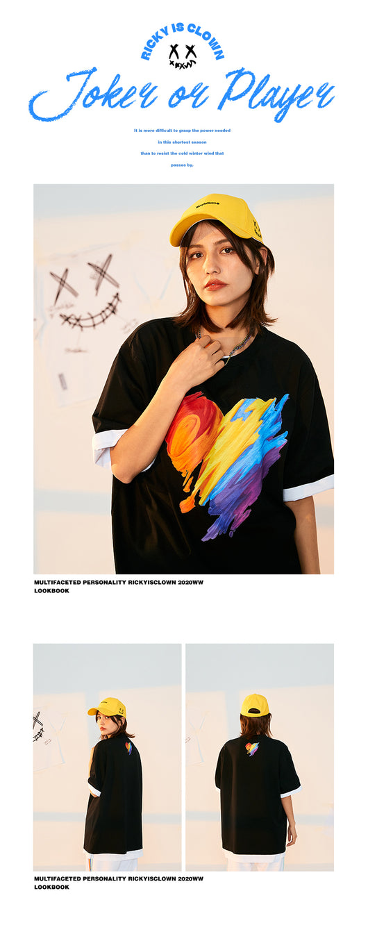 Camiseta Manga Corta Arcoíris Amor - Diseño Payaso Graffiti - Image 7