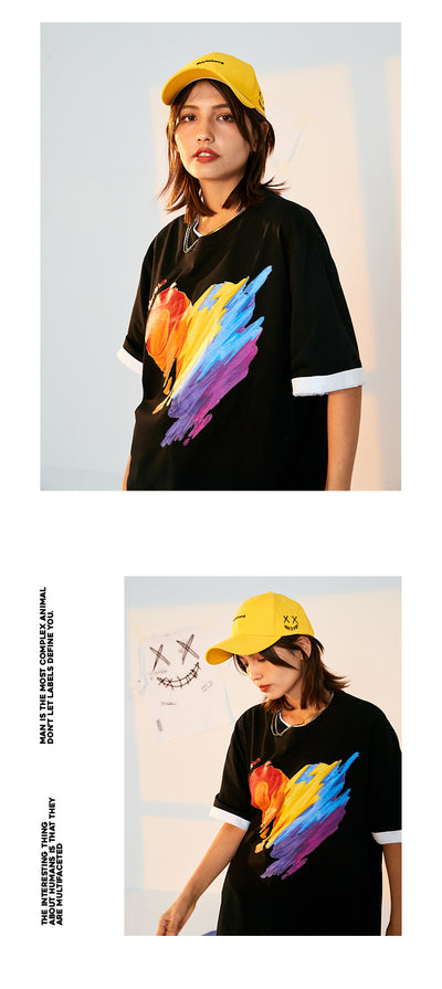 Camiseta Manga Corta Arcoíris Amor - Diseño Payaso Graffiti - Image 8