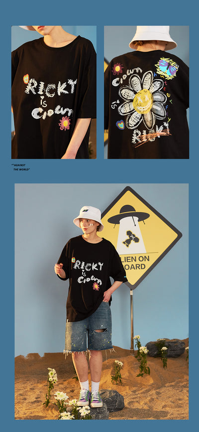 Camiseta Manga Corta Pareja Tendencia Nacional - Ropa de Verano Unisex - Image 9