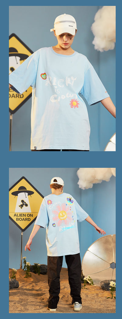 Camiseta Manga Corta Pareja Tendencia Nacional - Ropa de Verano Unisex - Image 17