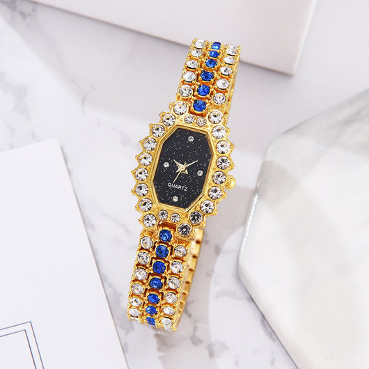 Reloj de Dama Diamantes Esmeralda Diseño Estelar - Image 7