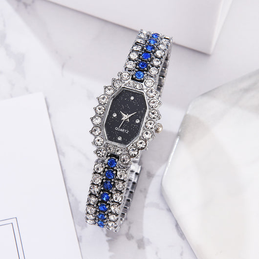 Reloj de Dama Diamantes Esmeralda Diseño Estelar - Image 9