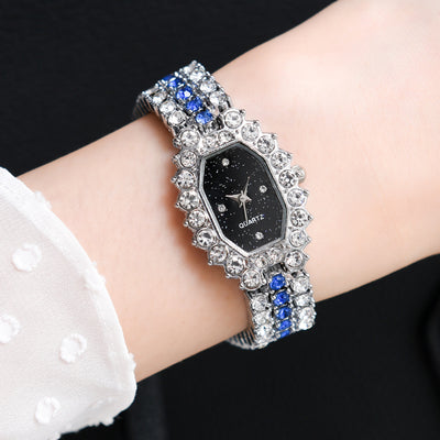 Reloj de Dama Diamantes Esmeralda Diseño Estelar - Image 16