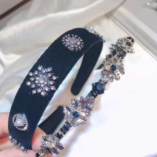 Diadema de Terciopelo con Diseño de Copo de Nieve para Mujeres - Image 8