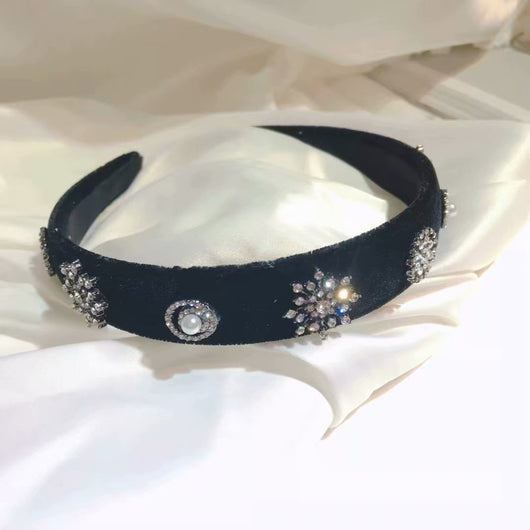 Diadema de Terciopelo con Diseño de Copo de Nieve para Mujeres - Image 10