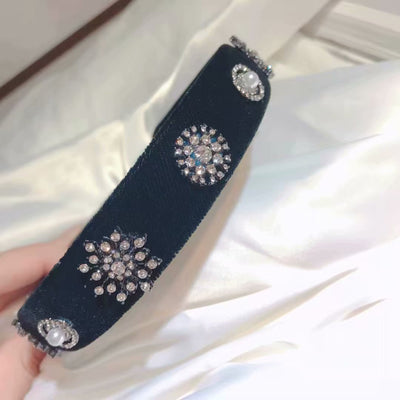 Diadema de Terciopelo con Diseño de Copo de Nieve para Mujeres - Image 11