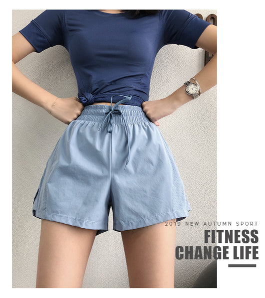 Shorts Deportivos Cintura Alta Mujer Secado Rápido - Image 14