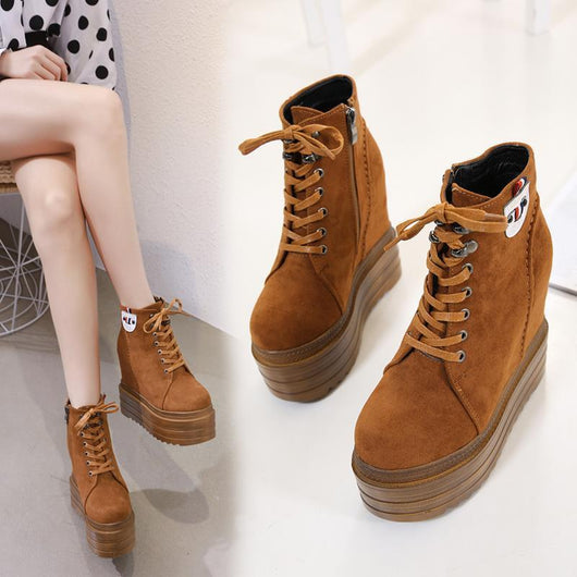 Botas Martin Estilo Salvaje con Aumento Interno 14CM para Mujer - Image 8