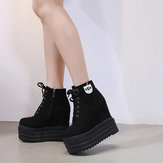 Botas Martin Estilo Salvaje con Aumento Interno 14CM para Mujer - Image 10