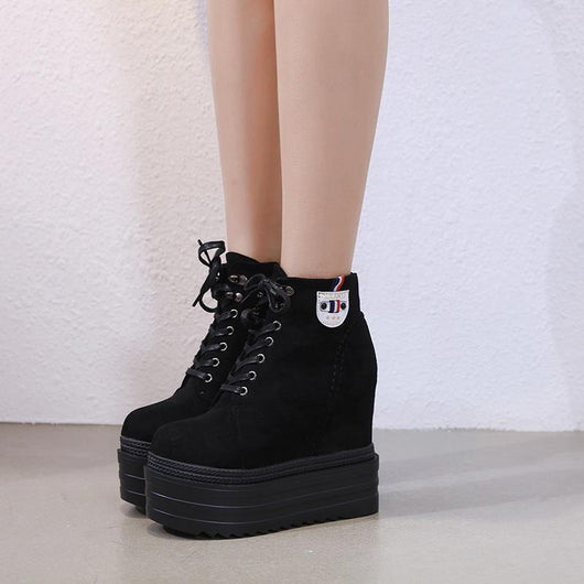 Botas Martin Estilo Salvaje con Aumento Interno 14CM para Mujer - Image 11