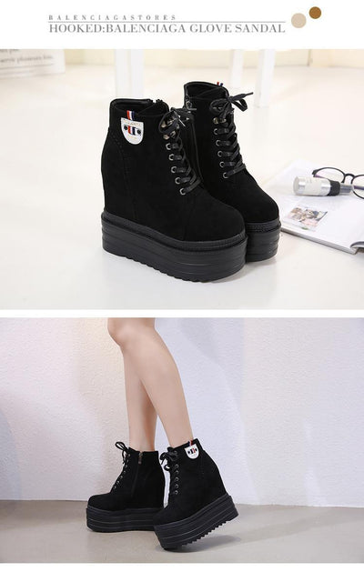 Botas Martin Estilo Salvaje con Aumento Interno 14CM para Mujer - Image 15
