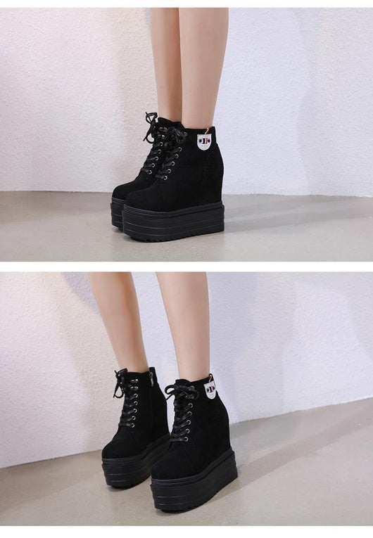 Botas Martin Estilo Salvaje con Aumento Interno 14CM para Mujer - Image 16