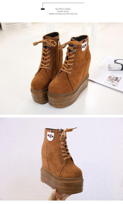 Botas Martin Estilo Salvaje con Aumento Interno 14CM para Mujer - Image 18