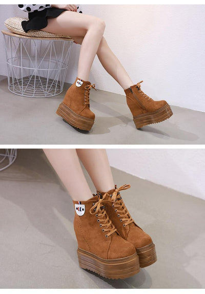 Botas Martin Estilo Salvaje con Aumento Interno 14CM para Mujer - Image 19