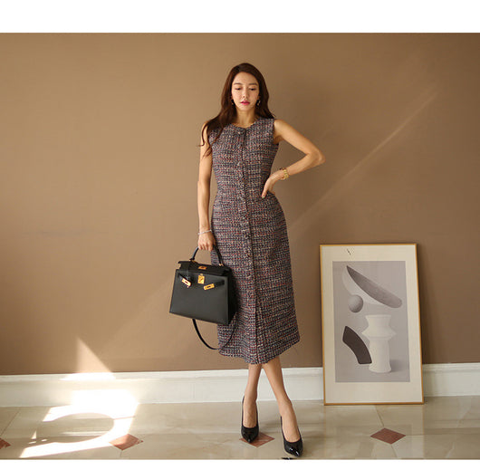 Conjunto Elegante Dos Piezas: Abrigo de Lana Ajustado y Falda Cuello Redondo - Image 12