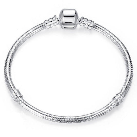 Pulsera de Plata S925 con Gemelos Lisos - Estilo Clásico Versátil