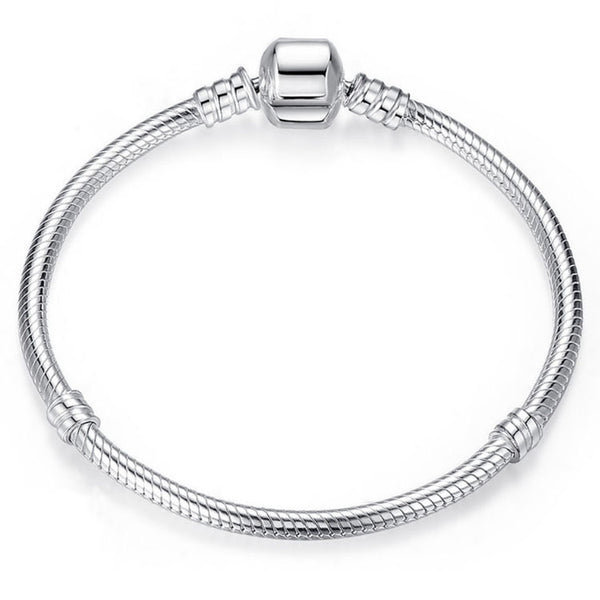 Pulsera de Plata S925 con Gemelos Lisos - Estilo Clásico Versátil