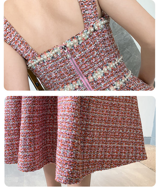 Traje de Vestir para Dama con Detalles de Seda y Tweed - Image 14