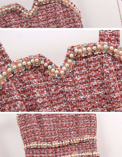 Traje de Vestir para Dama con Detalles de Seda y Tweed - Image 17