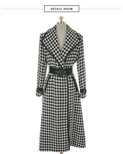 Abrigo Largo Estilo Western con Solapa y Cintura Ajustable - Image 13