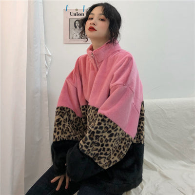 Buzo Cuello Alto con Cierre Estampado Leopardo - Image 17
