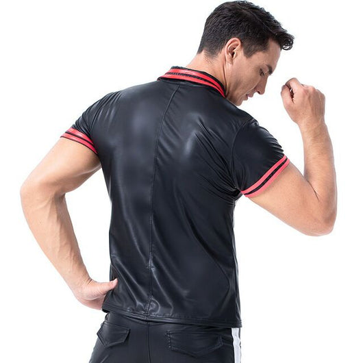 Playera de Cuero Ajustada Masculina Premium - Image 3