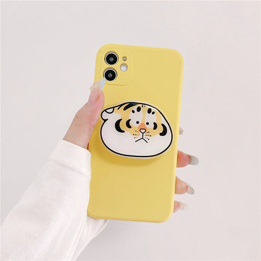 Funda Protectora Tiger Amarilla con Soporte de Silicona para Teléfono - Image 7