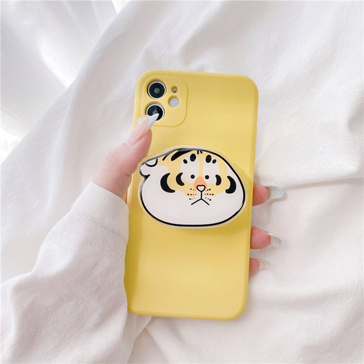 Funda Protectora Tiger Amarilla con Soporte de Silicona para Teléfono - Image 10