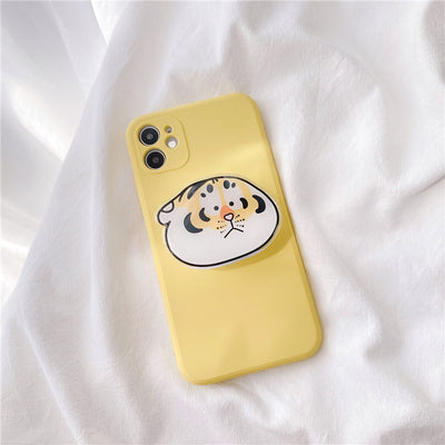 Funda Protectora Tiger Amarilla con Soporte de Silicona para Teléfono - Image 14