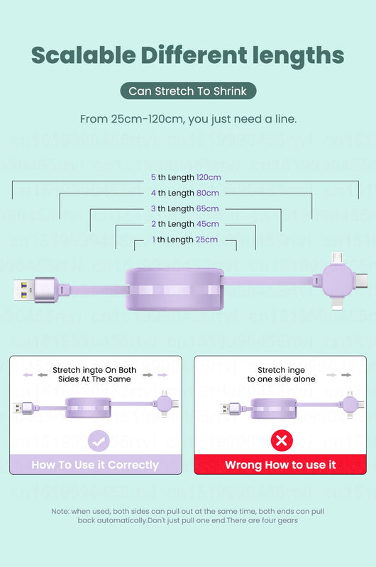 Cable de Carga Rápida Triple 5A con Almacenamiento Inteligente - Image 11