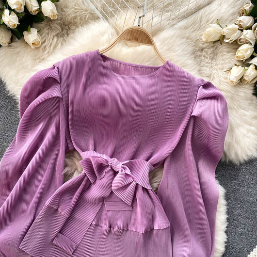 Conjunto Elegante: Blusa de Gasa con Mangas Abullonadas y Pantalón Ancho - Image 21