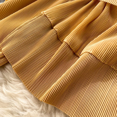 Conjunto Elegante: Blusa de Gasa con Mangas Abullonadas y Pantalón Ancho - Image 39