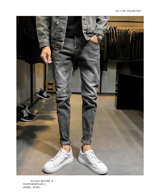 Jeans Slim Retro para Hombre - Estilo Clásico Moderno - Image 9