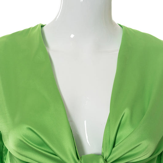 Blusa Larga sin Cuello con Cintas Laterales - Diseño Minimalista - Image 14
