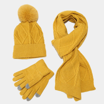 Conjunto de 3 Piezas: Gorro, Bufanda y Guantes para Otoño e Invierno - Image 9