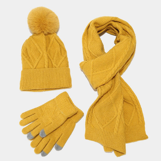 Conjunto de 3 Piezas: Gorro, Bufanda y Guantes para Otoño e Invierno - Image 9